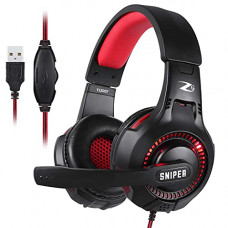 Deals, Discounts & Offers on  - Zoook Sniper Professional Gaming Headset for Xbox One PS4 Headset,LED Light, Over-Ear Gaming Headphones with Soft Memory Earmuffs