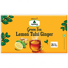 Deals, Discounts & Offers on  - APSARA Lemon Tulsi Ginger Green Tea Bags Herbal Tea For Immunity Boost Weight Loss Digestion (25 Tea Bags)