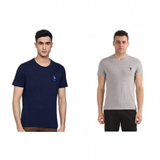 Deals, Discounts & Offers on Men - [Size M] US Polo Association Athleisure Men's Solid Regular Fit T-Shirt (I633-195-PL_Navy_Medium) and Men's Solid Regular Fit T-Shirt