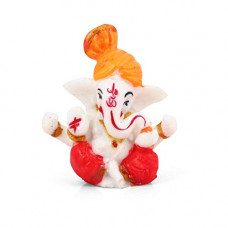 Deals, Discounts & Offers on  - Generic Exclusive Marble Car Ganesha Idols for Dashboard. Small Pagdi (Turban) Ganesh Ji Moorti Idol/Ganpati Statue