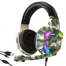 Deals, Discounts & Offers on  - AirSound Alpha-6 Stereo Gaming Headset For Noise Cancelling Over-Ear Headphones with Mic, RBG LED, Bass Surround, Soft Memory Earmuffs