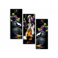 Deals, Discounts & Offers on  - SAF Set of 3 Kanha 6MM MDF UV Textured Self Adesshive Painting 18 Inch X 15 Inch SANFJ174
