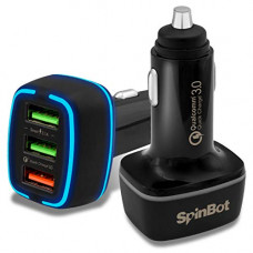 Deals, Discounts & Offers on Accessories - SpinBot ChargeUp 3 Ports 30W Quick Charge 3.0 Car Charger Fast Charging (Without Cable)