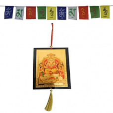 Deals, Discounts & Offers on  - Divya Mantra Combo of Lord Bramha Car Decoration Rear View Mirror Hanging Accessories and Prayer Flag