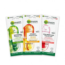 Deals, Discounts & Offers on Beauty Care - Garnier 5 Min Ampoule Masks (Pack of 3)