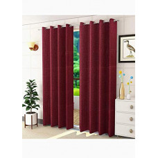 Deals, Discounts & Offers on  - Home MAX India Long Crush Dyed Diamond Punch Curtain