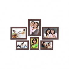 Deals, Discounts & Offers on  - Amazon Brand - Solimo Collage Photo Frames, Set of 6,Wall Hanging (3 pcs - 4x6 inch, 3 pcs - 5x7 inch),Brown