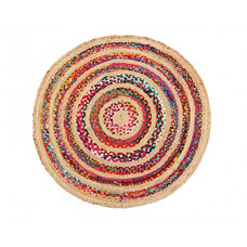 Deals, Discounts & Offers on  - The Home Talk Cotton and Jute Braided Floor Rug, Boho Multicolor Bedside Runner Carpet