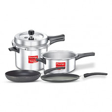 Deals, Discounts & Offers on Cookware - [For Citibank Card] Prestige Kitchen Starter Pack (Popular Svachh 5 Ltr + 3 Ltr Body + Fry Pan 200mm + Tawa 275mm)