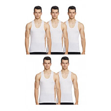 Deals, Discounts & Offers on Men - Rupa Jon Men's Cotton Vest (Pack of 5)
