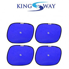 Deals, Discounts & Offers on  - Kingsway Sticky Sun Shades For Car Window For Nissan Micra Active (Blue, Set of 4, Cotton Fabric)