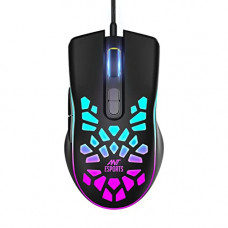 Deals, Discounts & Offers on  - Ant Esports GM80 RGB Wired Gaming Mouse, 6 Programmable Buttons, 3200 DPI Adjustable, Optical Gamer Gaming Mice with Multicolour LED Lights - Black