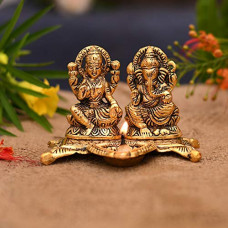 Deals, Discounts & Offers on  - Collectible India Lakshmi Laxmi Ganesh Diwali Showpiece Oil Lamp