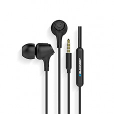 Deals, Discounts & Offers on Headphones - Blaupunkt EM01 in-Ear Wired Earphone with Mic and Deep Bass HD Sound Mobile Headset with Noise Isolation and with customised Extra Ear gels