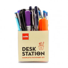 Deals, Discounts & Offers on Stationery - Cello Desk Station, Assorted office stationery items| Ball Pens, Marker, Highlighters |23 Stationery items