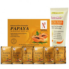 Deals, Discounts & Offers on Beauty Care - NutriGlow NATURAL'S Advanced Pro Formula Papaya Facial Kit (60gm) and De Tan Scrub (65gm)