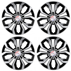 Deals, Discounts & Offers on  - Auto Pearl Car Full Silver Black Wheel Cover Caps 13
