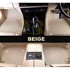 Deals, Discounts & Offers on  - Woschmann - Beige Luxury 7D Car Foot Mats Car Floor Mats Faux Leather All Weather Waterproof Full Surrounded Anti Slip Foot Carpets