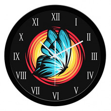 Deals, Discounts & Offers on  - WENS Butterfly Silent Non-Ticking Battery Operated Wall Clock (29 cm x 29 cm), Black (WSWC-3030)