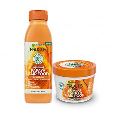 Deals, Discounts & Offers on Beauty Care - Garnier Fructis Hair Food Repairing Papaya Shampoo + 3-in-1 Hair Mask (Combo Pack of 2)