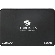 Deals, Discounts & Offers on  - ZEBRONICS ZEB-SD24 240GB 2.5 inch Solid State Drive (SSD), with SATA III Interface, 6Gb/s, Fast Performance, Ultra Low Power Consumption, S.M.A.R.T. Thermal Management and Silent Operation.