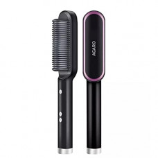 Deals, Discounts & Offers on Irons - AGARO HSB2107 Hair Straightening Comb, Fast Heating, Ionic Technology, 5 Heat Settings, Hair Straightener, Hot Brush, Black, 33627