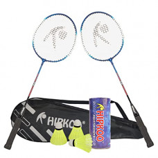 Deals, Discounts & Offers on  - Hipkoo Sports Intact Aluminum Badminton Rackets Set of 2 | Wide Body Shuttle Bat with Cover and 3 Shuttlecocks | Ideal