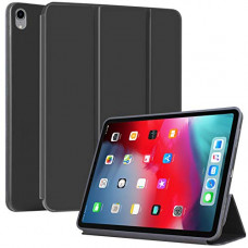 Deals, Discounts & Offers on Laptop Accessories - DMG Slim Snug Fit Tri-Fold Smart Book Cover Flip Case For Apple iPad Pro 12.9 2018 (Black Leather)