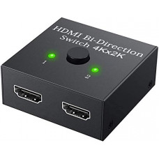 Deals, Discounts & Offers on  - FarraigeHDMI Switch Splitter, 2 Port Bi-Directional Manual HDMI Switch 2 in 1 Out or 1 in 2 Out Splitter Supports 4K 2K 3D Full HD 1080p - 1 Year Warranty