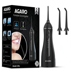 Deals, Discounts & Offers on  - AGARO Ultra Oral Irrigator, Portable, Cordless, Rechargeable, 4 Cleaning Modes, IPX7 Waterproof, 200ml Water tank, Flossing at Home & Travel, Black