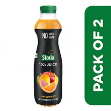 Deals, Discounts & Offers on  - Storia 100% Fruit Juice- Mixed Fruit- No Added Sugar & No Preservatives- 750 ml PET Bottle Pack of 2