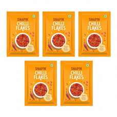 Deals, Discounts & Offers on  - Snapin Chilli Flakes, 7g (Pack of 5 Sachets)