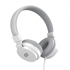 Deals, Discounts & Offers on Headphones - Portronics Aural 1 Foldable On Ear Wired Headphone with Powerful Bass I 3.5mm Audio Jack I in-Built Mic (White)