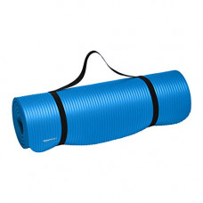 Deals, Discounts & Offers on  - AmazonBasics 13mm Extra Thick Yoga and Exercise Mat with Carrying Strap, Blue