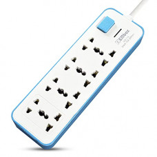 Deals, Discounts & Offers on Electronics - EMBOX10A Extension Boards with 4 (3 Pin sockets) and 4 (2 Pin Socket), 3 mtr Extension Cord