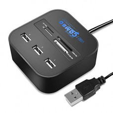 Deals, Discounts & Offers on  - SWAPKART All in One External Memory Card Reader with 3 Ported USB Hub