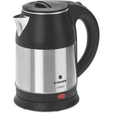 Deals, Discounts & Offers on  - Singer Steelo Electric Kettle 1.8 Liter Stainless Steel Body, 1500watts - Black, Silver