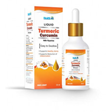Deals, Discounts & Offers on  - Healthvit Turmeric Liquid Drops Turmeric Extract 40mg Curcumin (Curcuminoids 95%) With Piperine 30ml