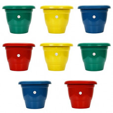 Deals, Discounts & Offers on Gardening Tools - Kraft Seeds Gamla/Planter/Pot (10 inch, Multicolour, Set of 8)