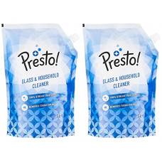 Deals, Discounts & Offers on  - Amazon Brand - Presto! Glass & Household Cleaner Refill Pouch - 1 L (Pack of 2)