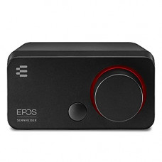 Deals, Discounts & Offers on  - EPOS GSX 300 - External Computer Sound Card - High-Resolution Stereo & 7.1 Surround Sound - LED Volume Dial, Customizable Smart Button - Windows 10 Synchronized - Black Edition (1000201)