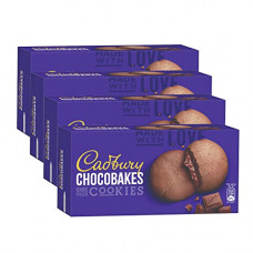 Deals, Discounts & Offers on  - Cadbury Chocobakes Choc Filled Cookies, 4 x 150 g