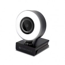 Deals, Discounts & Offers on  - ZEBRONICS Zeb-Ultimate Star webcamera with 5P Lens 1920x1080 Full HD Resolution with Built-in mic, auto White Balance, 16 LED Ring Lights with Brightness Control and 1.58m Cable