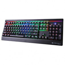 Deals, Discounts & Offers on  - Zebronics Zeb-Max Pro Mechanical Gaming Full Size Keyboard, Suspended Keycaps, 18 RGB Light Modes (Gold Plated USB, Braided Cable)