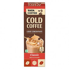 Deals, Discounts & Offers on  - Tata Coffee Cold Coffee, Liquid Concentrate, Classic, Deliciously Rich & Creamy, Caf-style, Easy to make, 5 Sachets