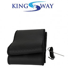 Deals, Discounts & Offers on  - Kingsway PU Leatherite Classic Stitched Steering Cover