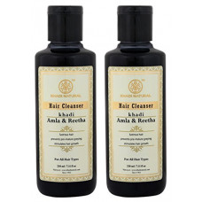 Deals, Discounts & Offers on Beauty Care - KHADI NATURAL Pure Herbal Amla and Reetha Cleanser (Shampoo), 210ml (Pack Of 2)