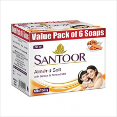 Deals, Discounts & Offers on Beauty Care - Santoor Sandalwood and Almond milk Organic Soft Bath Soap