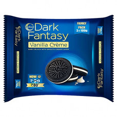 Deals, Discounts & Offers on  - Sunfeast Dark Fantasy Vanilla Creme Pack | Dark Crunch with Smooth Creme Pouch, 300 g
