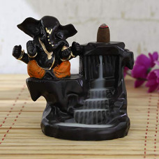 Deals, Discounts & Offers on  - eCraftIndia Ganesha Smoke Scented Backflow Cone Incenses (7 cm x 7 cm x 12 cm, Orange)